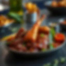 A beautifully arranged plate of Mandi showcasing the vibrant spices and tender meat.