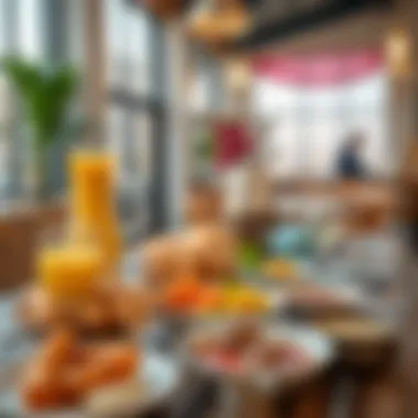 A vibrant breakfast setting showcasing traditional dishes