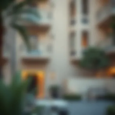 Charming apartment facade in Al Rigga