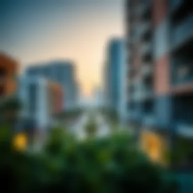 Scenic view of Al Rigga streets with modern architecture