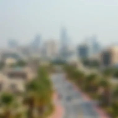 View of Ajman's picturesque skyline with residential buildings
