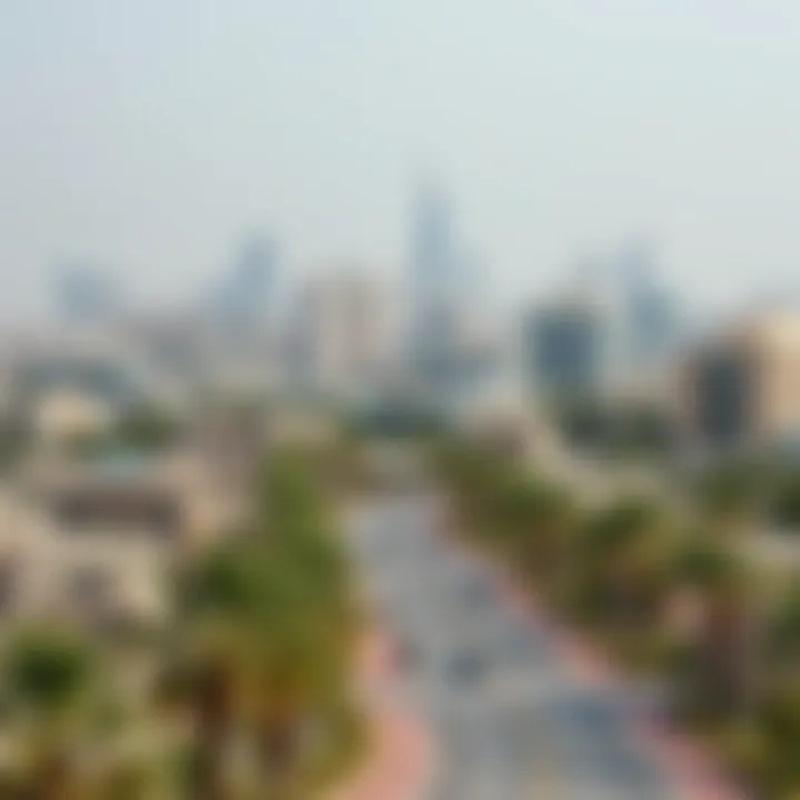 View of Ajman's picturesque skyline with residential buildings