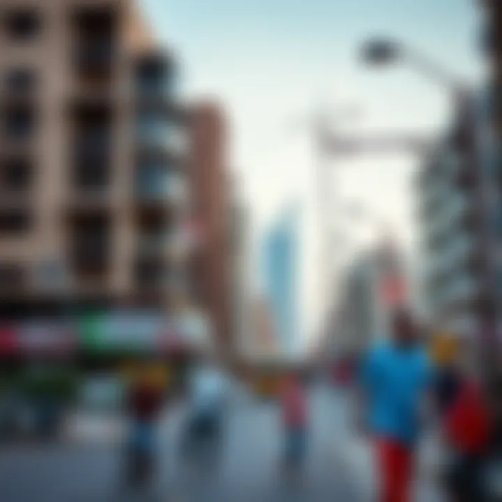 Vibrant community surrounding Al Nasr Tower 3