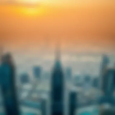 View from the top of Al Nasr Tower 3 overlooking Dubai