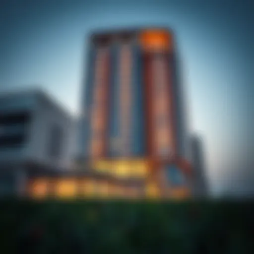 Modern Architectural Design of Al Roda Tower 2 Stunning exterior view of Al Roda Tower 2 showcasing its modern design