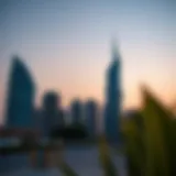 Stunning view of Al Sharaf Tower at sunset