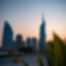 Stunning view of Al Sharaf Tower at sunset