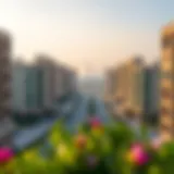 A scenic view of Al Wasl district showcasing modern architecture