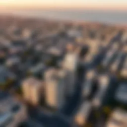 Aerial view of تدبير الخالدية showcasing the urban landscape and architecture