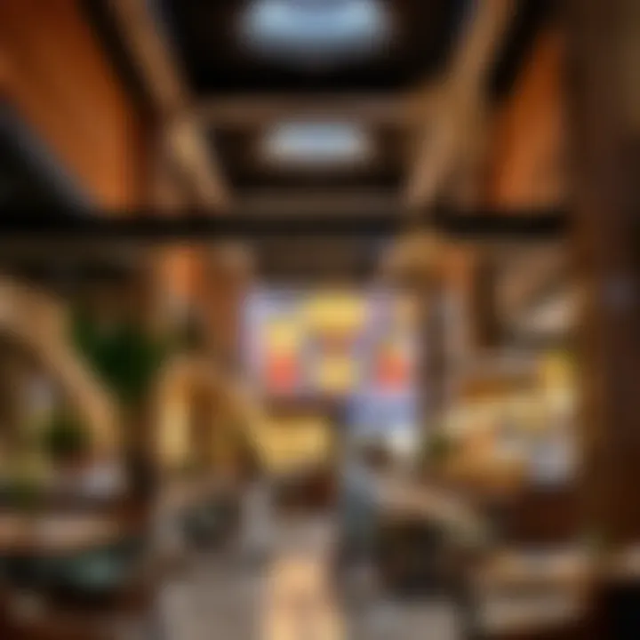 A vibrant dining area filled with diverse culinary options