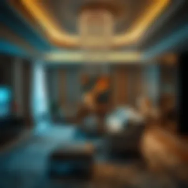 Exquisite art installation in a suite at Burj Al Arab