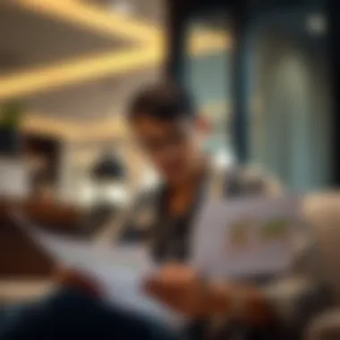 Expatriate reviewing visa documents