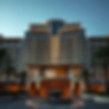 Stunning architecture of Ciel Hotel Dubai showcasing its unique design