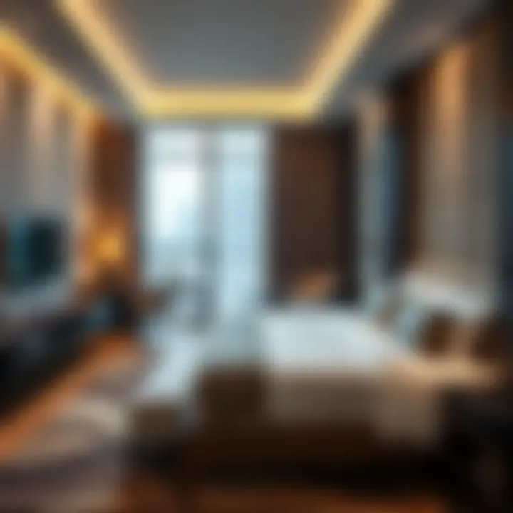 Luxurious room in a Dubai apartment showcasing modern amenities