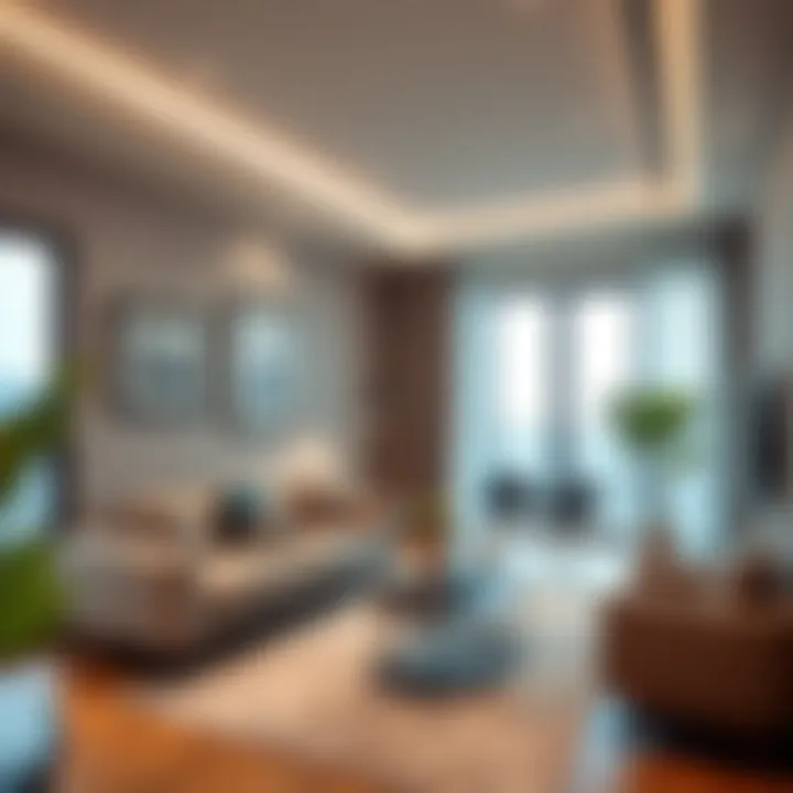 Modern Living Room in a Dubai 1 Bedroom Apartment