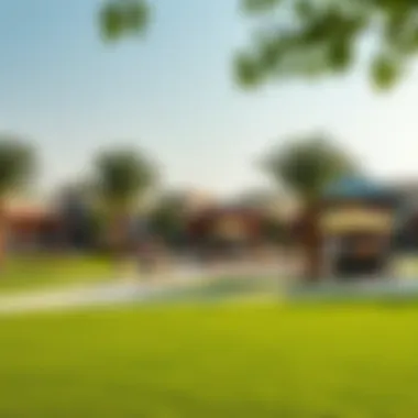 Community Park in Elora Dubai Vibrant community park in Elora Dubai with families enjoying the outdoors