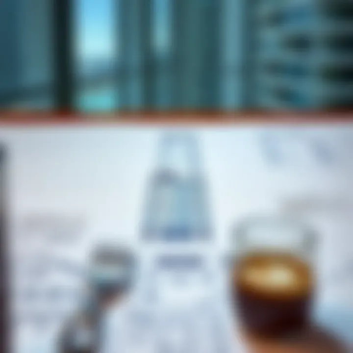 Architectural blueprint showcasing the design of Creek Tower