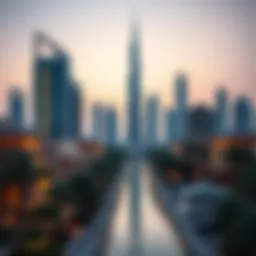 Skyline of Dubai showcasing luxurious properties