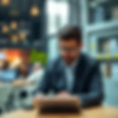 Job seeker researching opportunities using digital tools