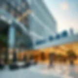 Modern office building in Dubai with innovative architecture