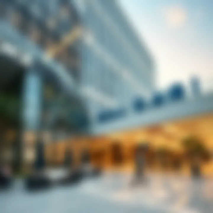 Modern office building in Dubai with innovative architecture