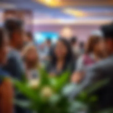 Networking event in Dubai featuring professionals engaging