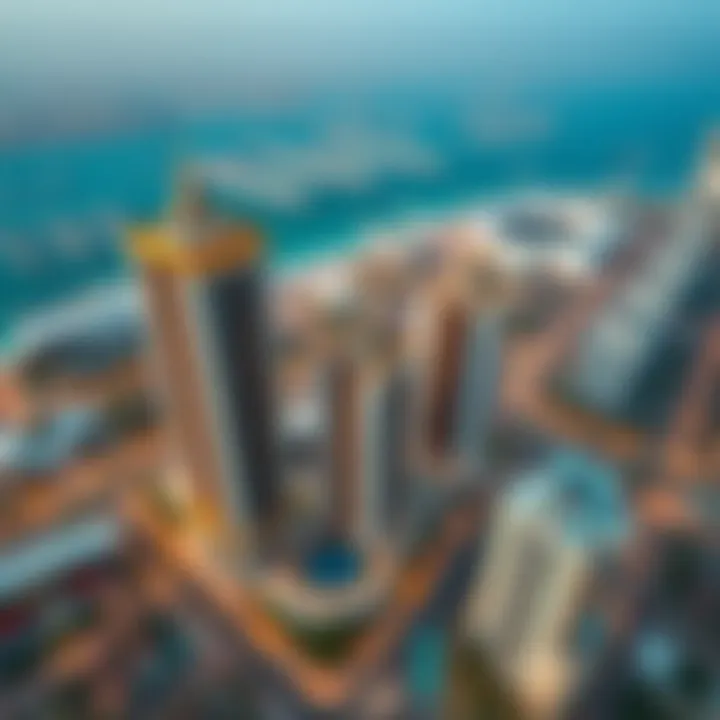 Aerial view of a prestigious real estate development in Dubai