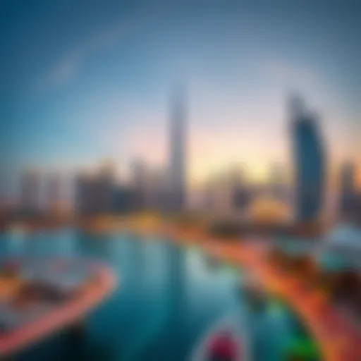 Stunning skyline view of Dubai showcasing iconic skyscrapers