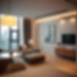 Modern 1 BHK flat interior showcasing contemporary design