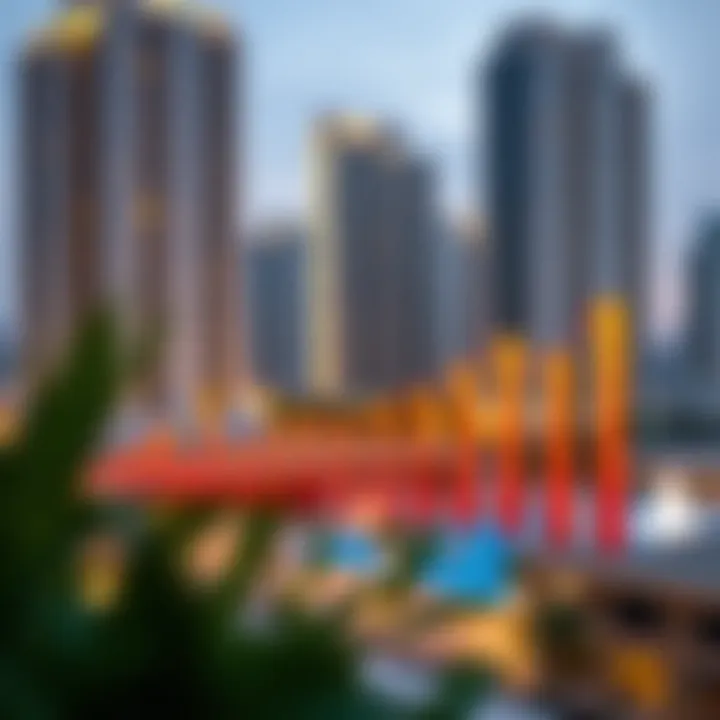 Financial graph depicting pricing trends for 1 BHK properties in Dubai