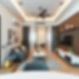 Stylish interior of a 2 BHK apartment in Dubai showcasing modern design