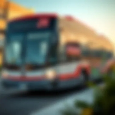 Exterior view of a Dubai bus showcasing modern design