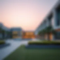 Stunning view of Abu Dhabi University Dubai branch campus showcasing modern architecture