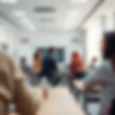 Collaborative Learning Environment at Abu Dhabi University Students engaging in collaborative learning in a spacious classroom at Abu Dhabi University