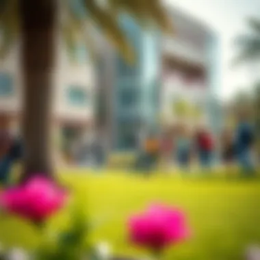 A vibrant student life scene with students enjoying campus activities.