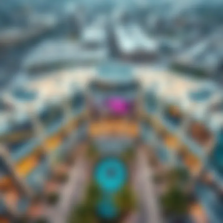 Aerial view of Al Khalidiya Mall showcasing its modern architecture