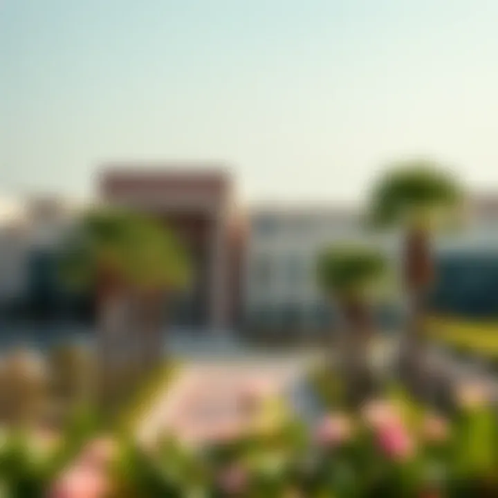 Surrounding landscape enhancing the appeal of Al Khalidiya Mall