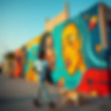 Artistic Mural Celebrating Local Talent in Al Quoz Artistic mural in Al Quoz showcasing local talent