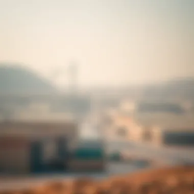 Industrial Landscape Highlighting Al Quoz's Unique Charm Industrial landscape of Al Quoz with warehouses