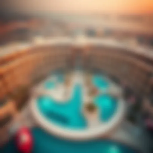 Stunning aerial view of Azizi Beach Oasis showcasing modern architecture