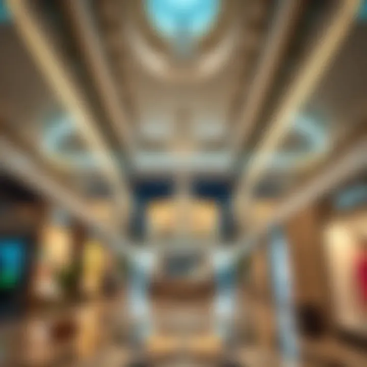 Luxurious interior of a Dubai mall showcasing high-end brands