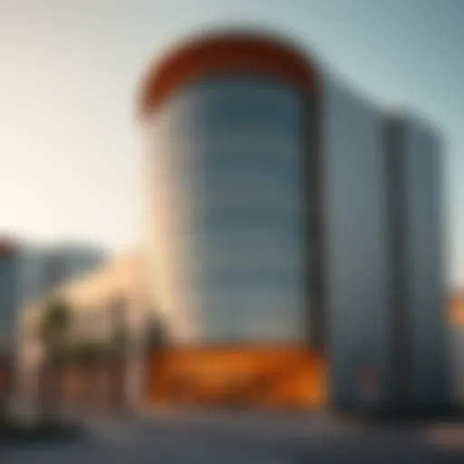 Exterior view of BLS Khaleej Centre showcasing its modern architecture