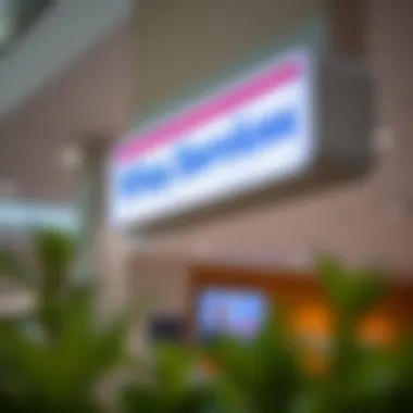 Signage highlighting the visa services at BLS Khaleej Centre