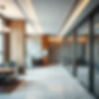 Different materials used for partitions in business environments