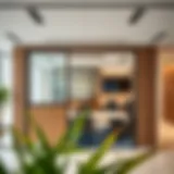 Modern partition design in a Business Bay office