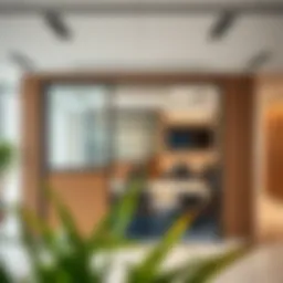 Modern partition design in a Business Bay office