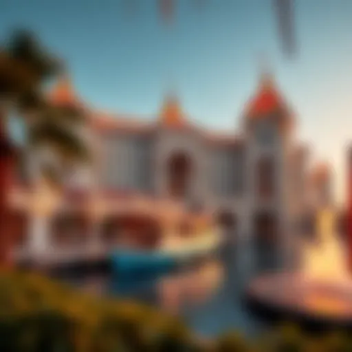 Exterior view of Caesars Palace Dubai showcasing its stunning architectural design