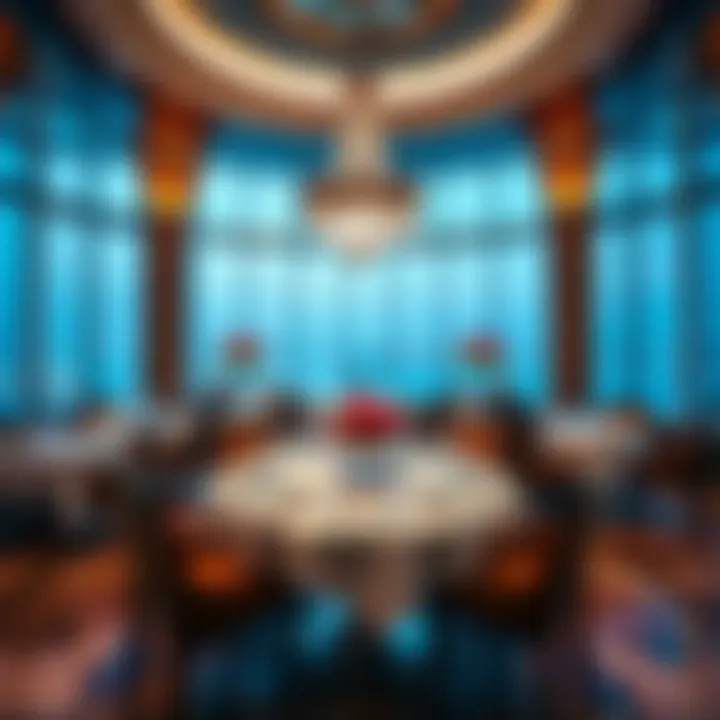 Gourmet dining experience at one of the restaurants within Caesars Palace Dubai