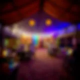 A vibrant scene showcasing a cultural camp in Dubai