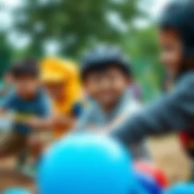 Children engaging in outdoor activities at a recreational camp
